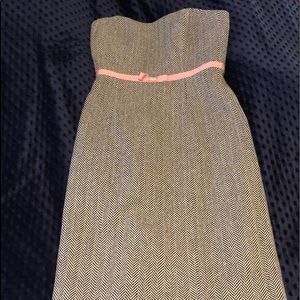 💙JCrew sweetheart neckline strapless herringbone